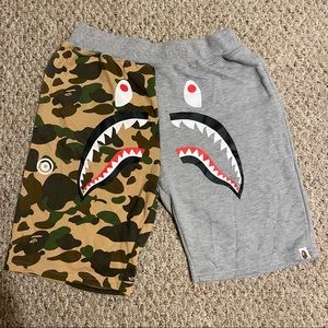 A Bathing Ape BAPE Shark Camo Shorts